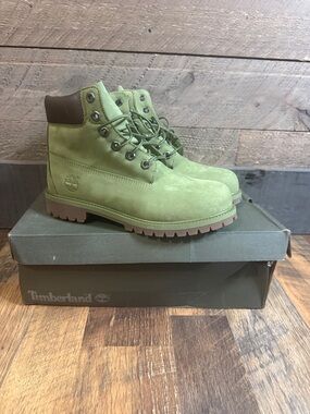 Timberland 6” Premium Waterproof Boots Olive Green - Juniors 6